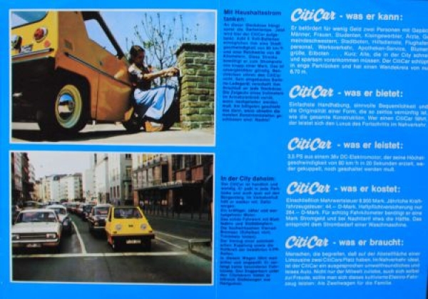 Vanguard Sebring CitiCar Modelprogram 1974 Carbrochure (6082)